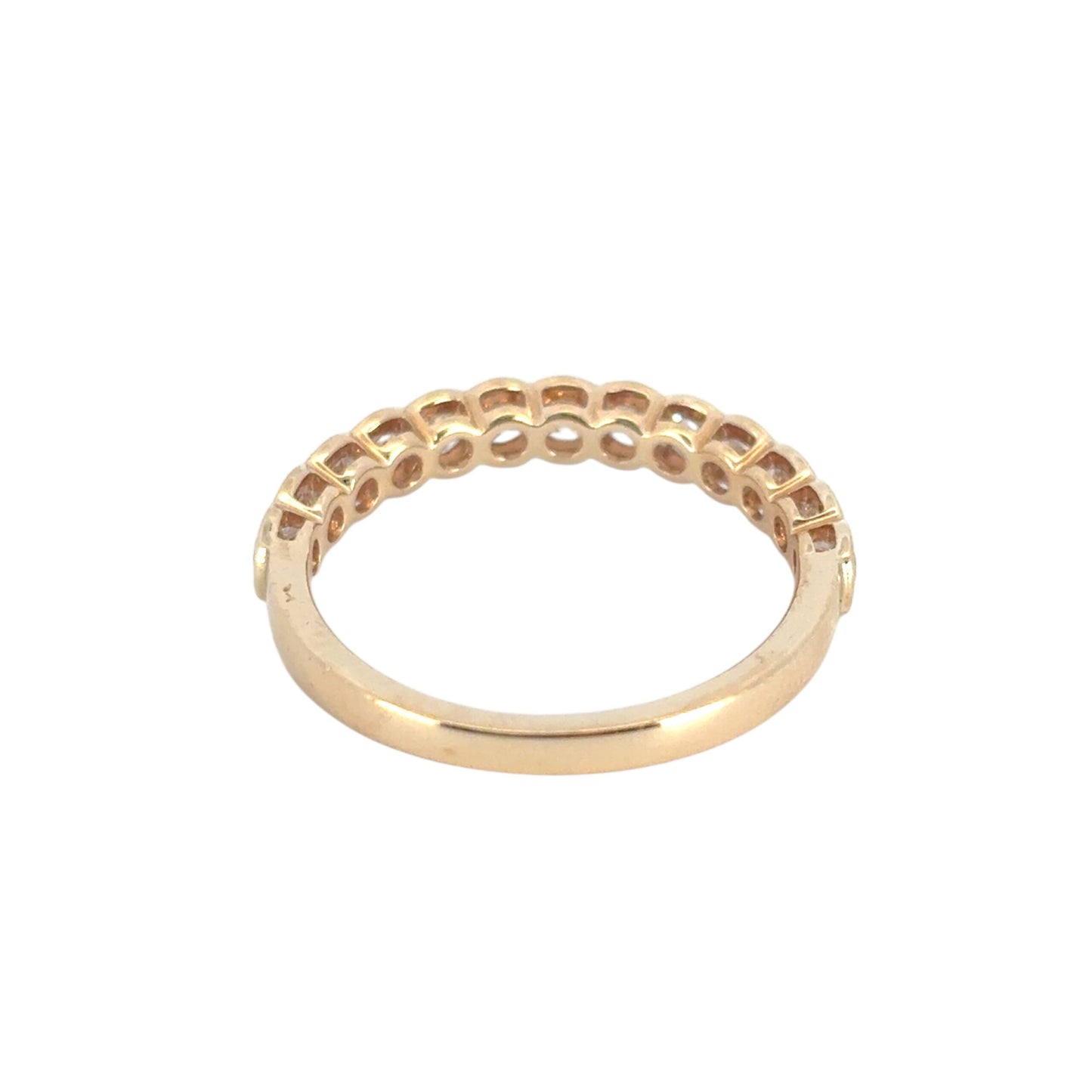 18k Rose Gold Halfway Diamond Ring Band