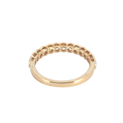 18k Rose Gold Halfway Diamond Ring Band