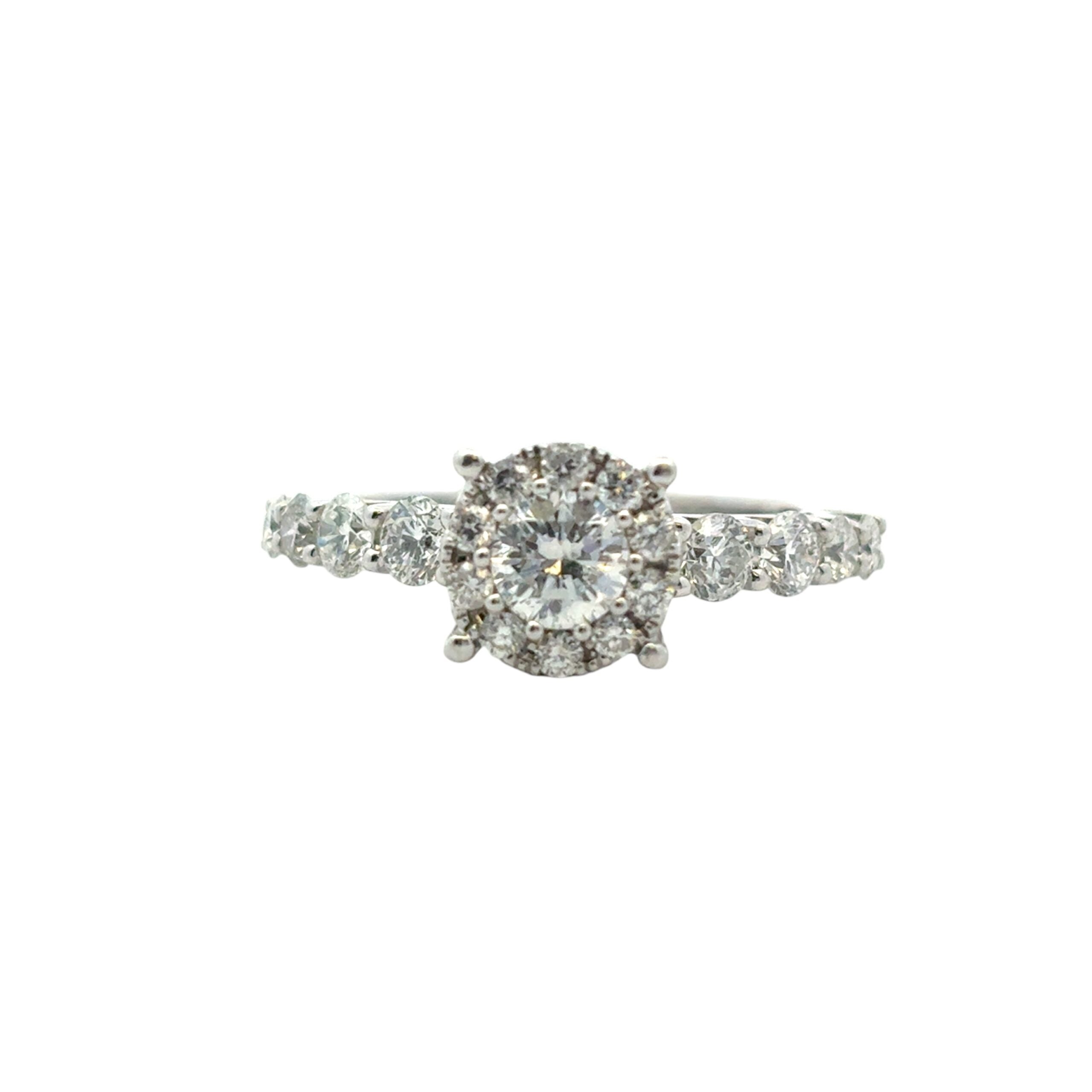 14k White Gold approx. 0.80ctw Diamond Engagement Ring