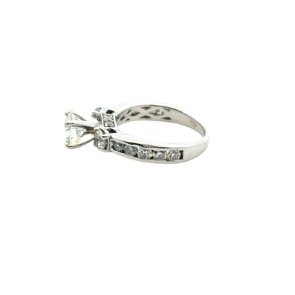 Platinum approx. 1.36ctw Natural Round Diamond Engagement Ring