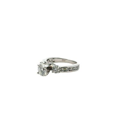 Platinum approx. 1.36ctw Natural Round Diamond Engagement Ring