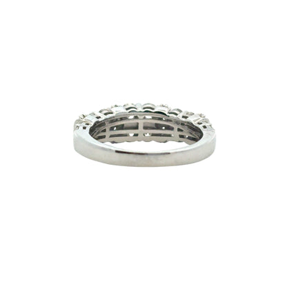 14k White Gold 2 Row approx. 1.43ctw Diamond Ring