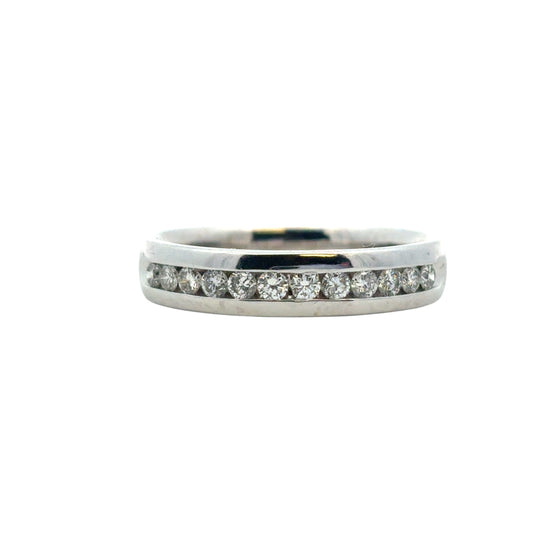 14k White Gold approx. 0.24ctw Diamond Wedding Band Ring