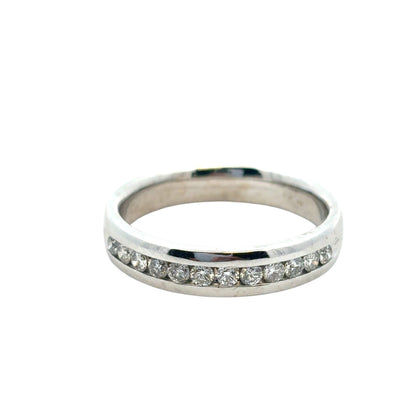 14k White Gold approx. 0.24ctw Diamond Wedding Band Ring