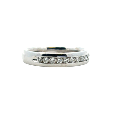 14k White Gold approx. 0.24ctw Diamond Wedding Band Ring