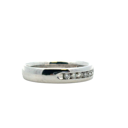 14k White Gold approx. 0.24ctw Diamond Wedding Band Ring