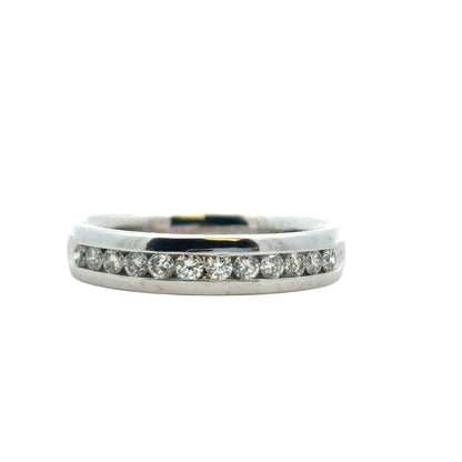 14k White Gold approx. 0.24ctw Diamond Wedding Band Ring