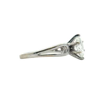 14k White Gold approx. 0.75 ct Natural Marquise Diamond Ring