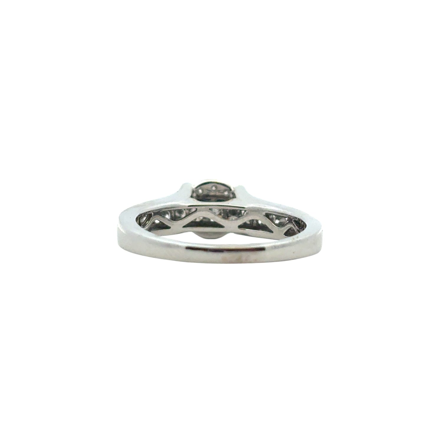 14k White Gold 0.33ct Natural Round Diamond Engagement Ring
