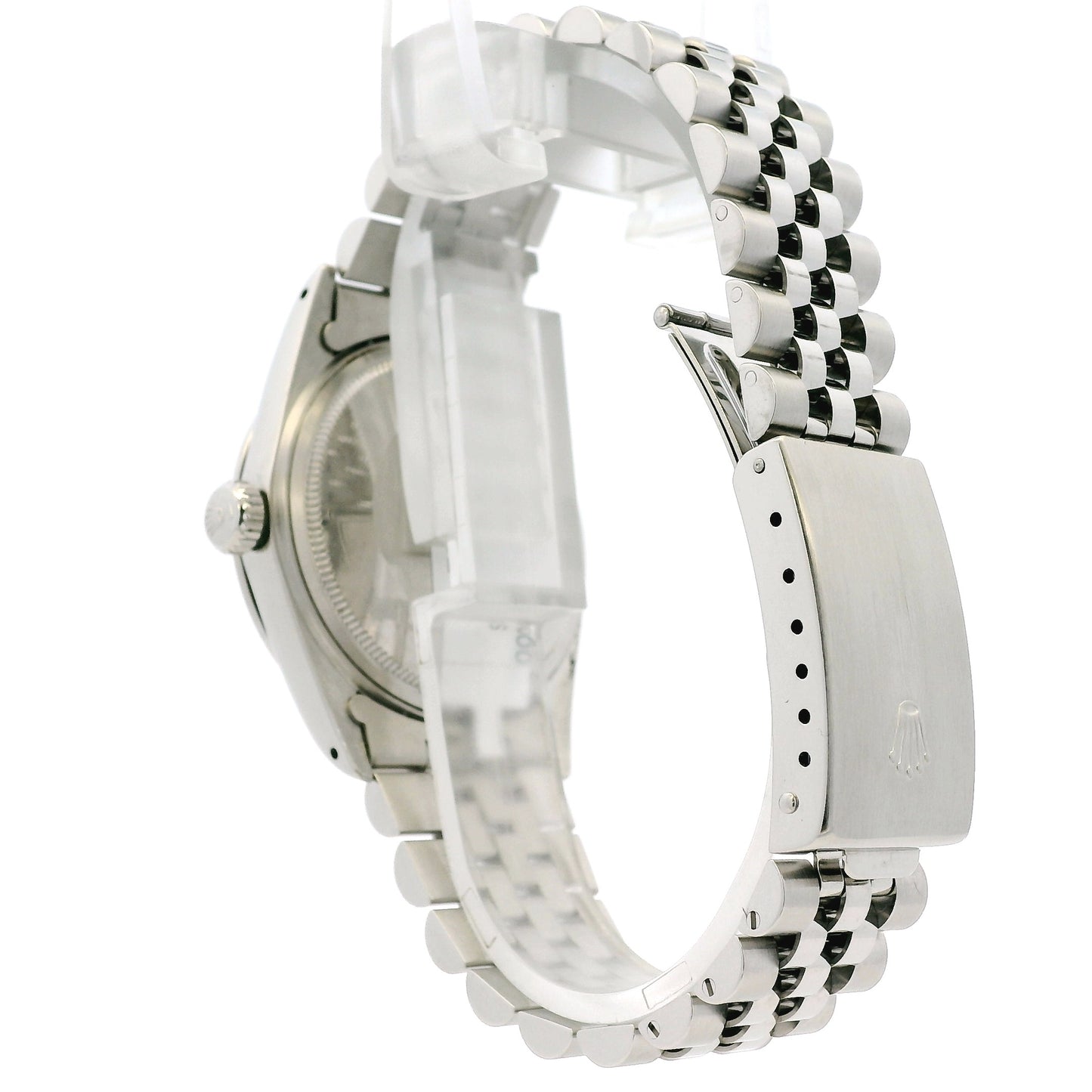 Rolex 16000 Datejust Stainless Steel Silver Tapestry Dial Watch