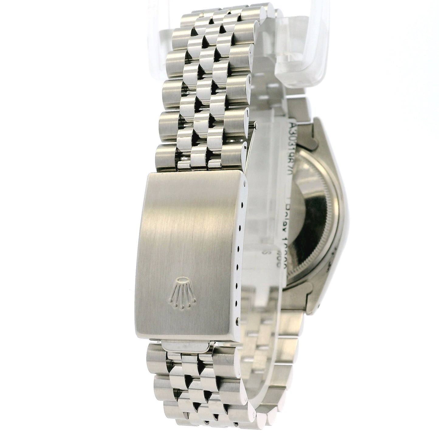 Rolex 16000 Datejust Stainless Steel Silver Tapestry Dial Watch