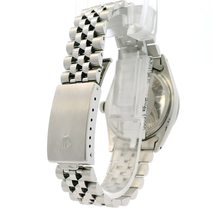 Rolex 16000 Datejust Stainless Steel Silver Tapestry Dial Watch