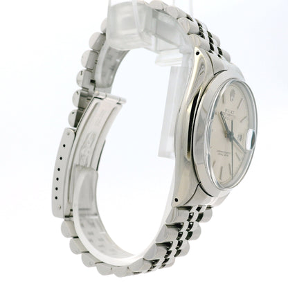 Rolex 16000 Datejust Stainless Steel Silver Tapestry Dial Watch