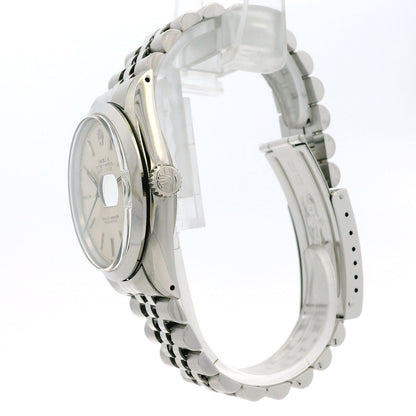 Rolex 16000 Datejust Stainless Steel Silver Tapestry Dial Watch