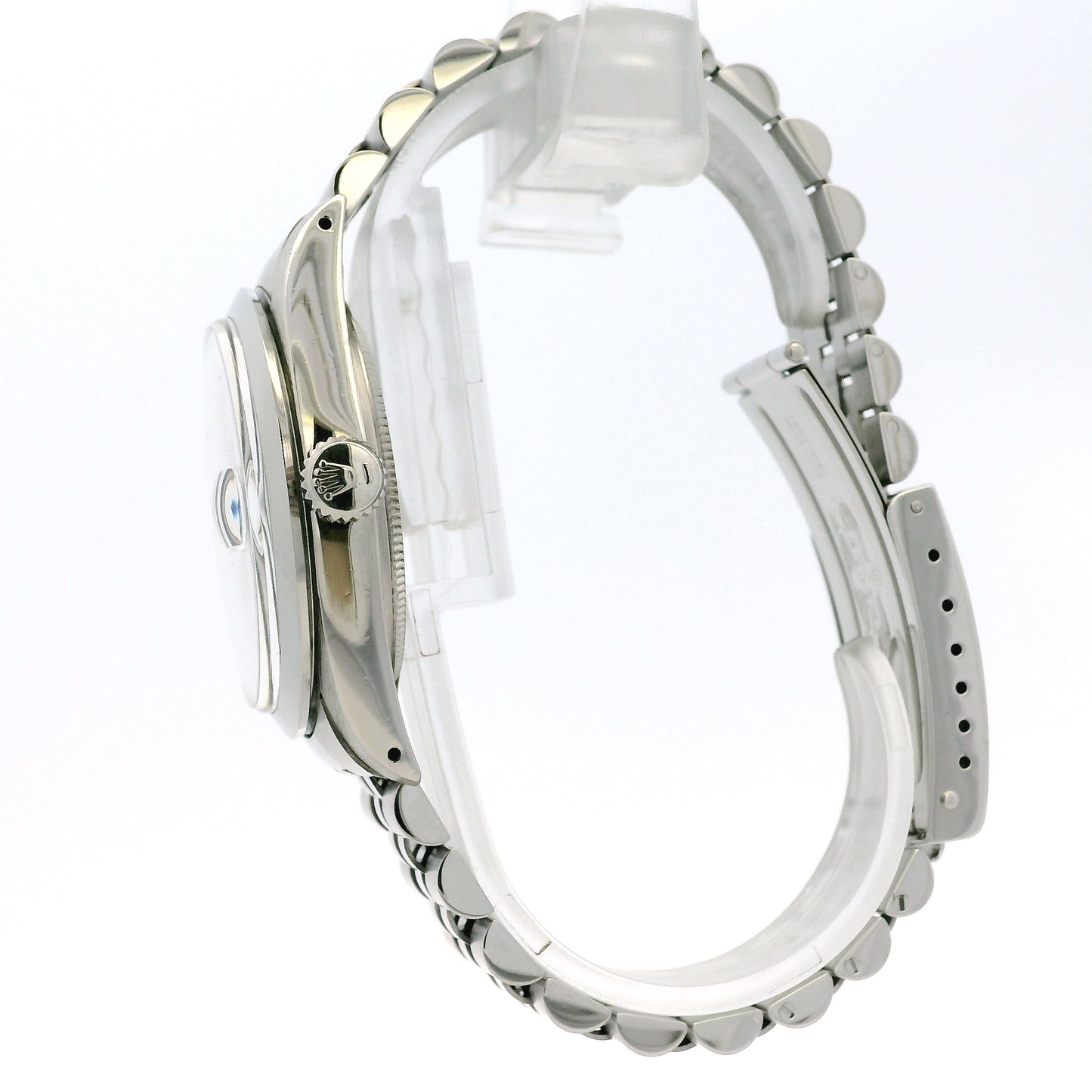 Rolex 16000 Datejust Stainless Steel Silver Tapestry Dial Watch