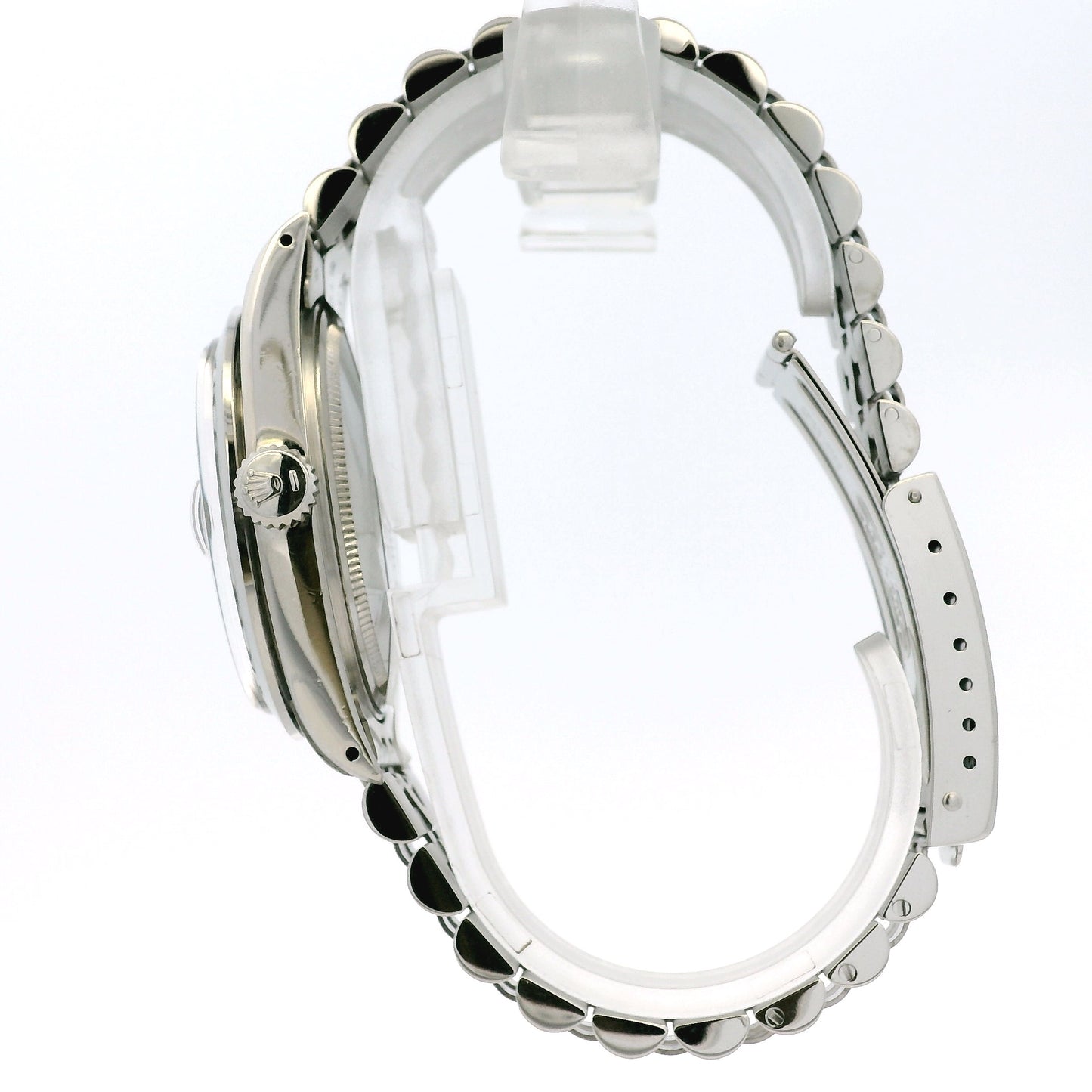 Rolex 16000 Datejust Stainless Steel Silver Tapestry Dial Watch