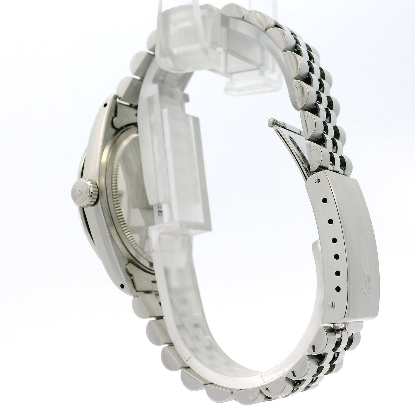 Rolex 16000 Datejust Stainless Steel Silver Tapestry Dial Watch