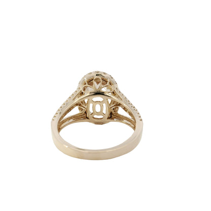 18k Rose Gold 3.85ct Oval Cut Morganite Diamond Ring