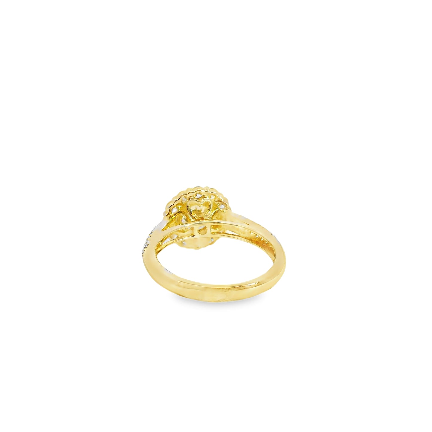 14k Yellow Gold 1.01ct Round Brilliant Diamond Engagement Ring