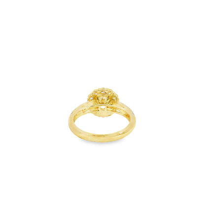 14k Yellow Gold 1.01ct Round Brilliant Diamond Engagement Ring