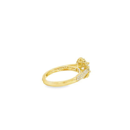 14k Yellow Gold 1.01ct Round Brilliant Diamond Engagement Ring