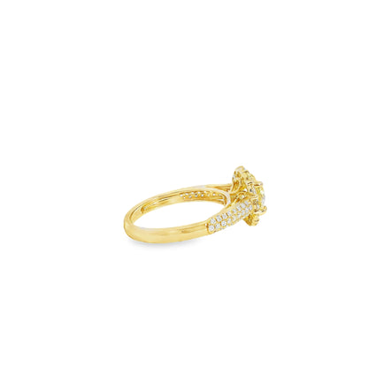 14k Yellow Gold 1.01ct Round Brilliant Diamond Engagement Ring