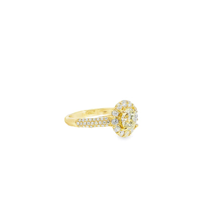 14k Yellow Gold 1.01ct Round Brilliant Diamond Engagement Ring