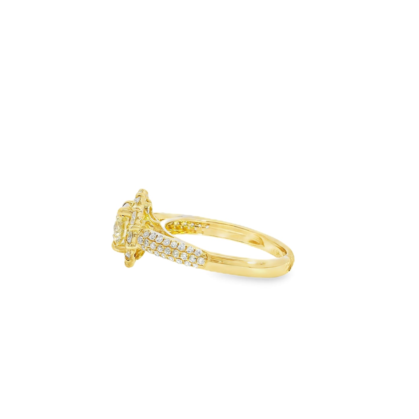 14k Yellow Gold 1.01ct Round Brilliant Diamond Engagement Ring