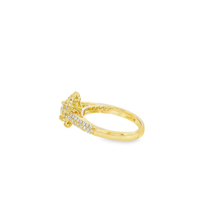 14k Yellow Gold 1.01ct Round Brilliant Diamond Engagement Ring