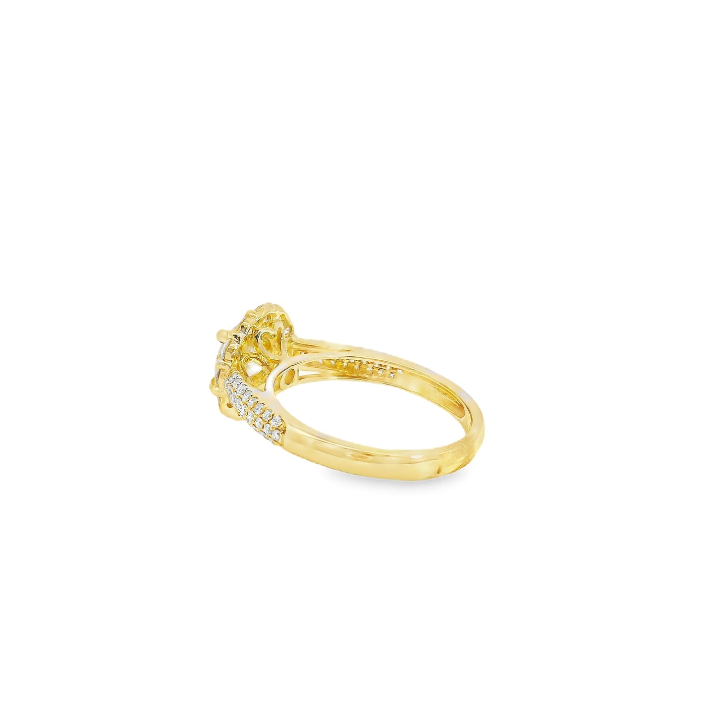 14k Yellow Gold 1.01ct Round Brilliant Diamond Engagement Ring