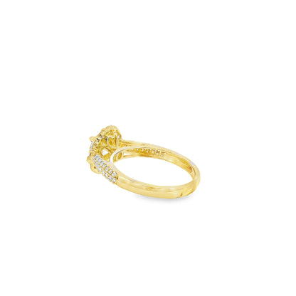14k Yellow Gold 1.01ct Round Brilliant Diamond Engagement Ring