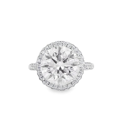 18k White Gold GIA Certified 4.40ct Diamond Engagement Ring