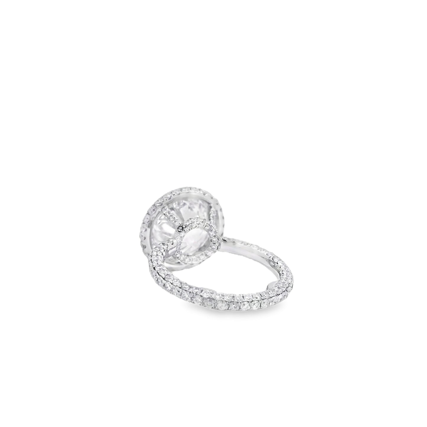 18k White Gold GIA Certified 4.40ct Diamond Engagement Ring