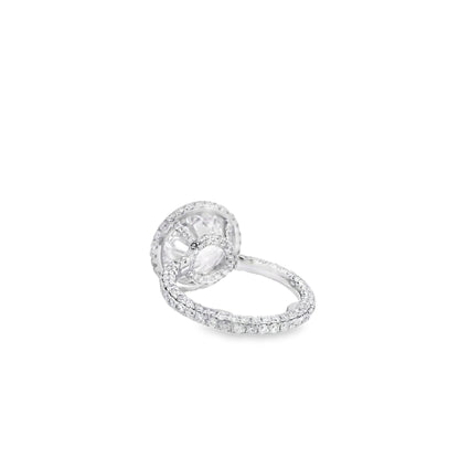 18k White Gold GIA Certified 4.40ct Diamond Engagement Ring