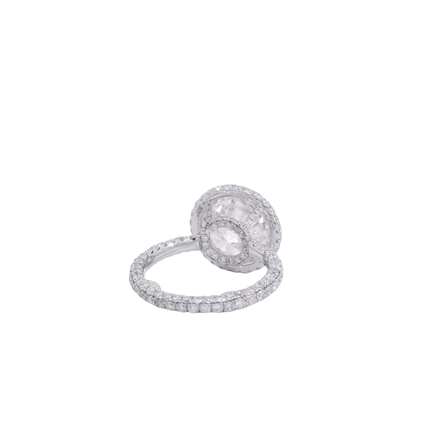 18k White Gold GIA Certified 4.40ct Diamond Engagement Ring