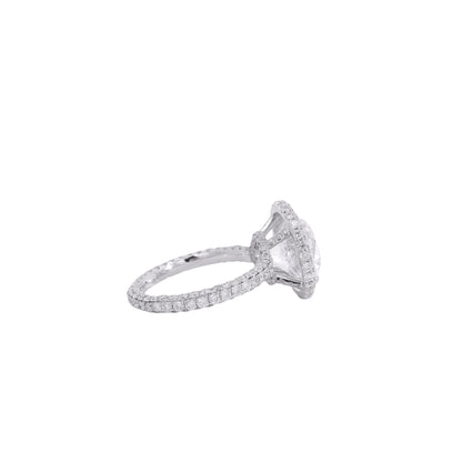 18k White Gold GIA Certified 4.40ct Diamond Engagement Ring