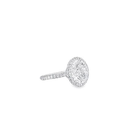 18k White Gold GIA Certified 4.40ct Diamond Engagement Ring