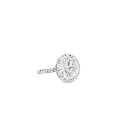 18k White Gold GIA Certified 4.40ct Diamond Engagement Ring