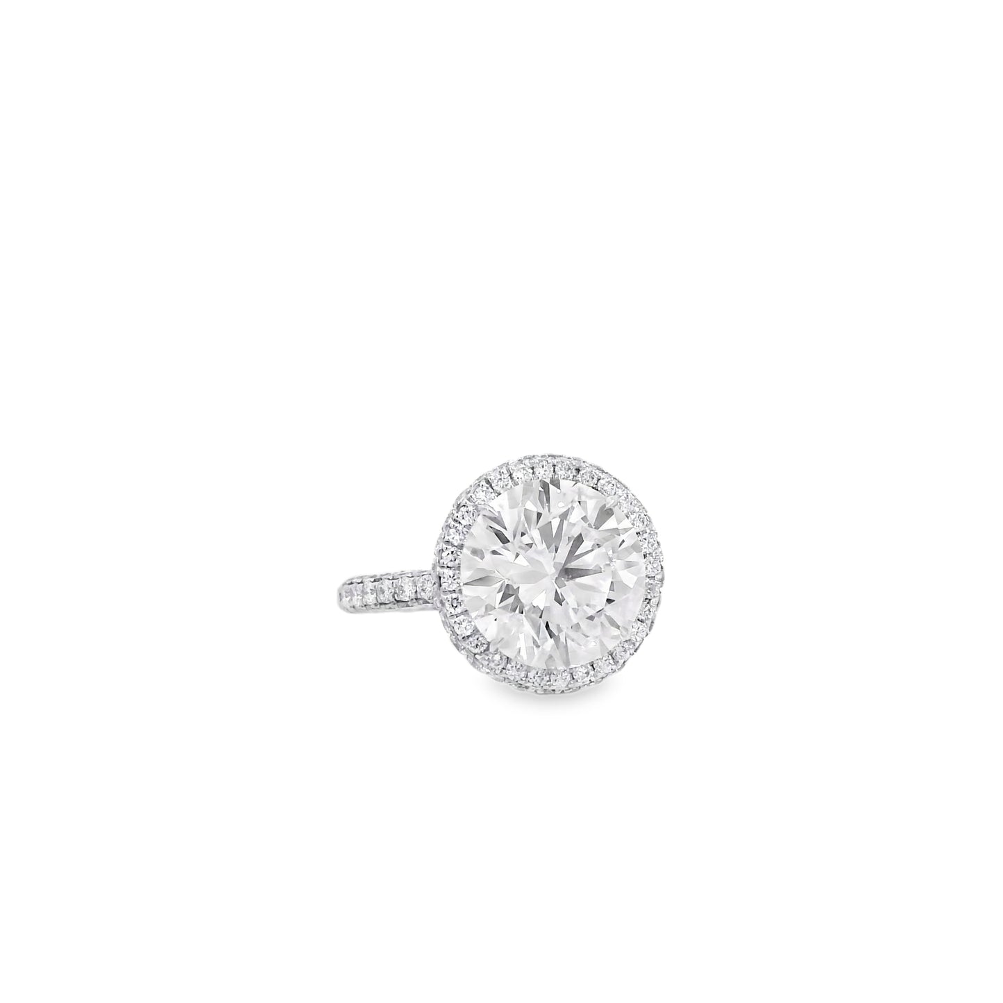 18k White Gold GIA Certified 4.40ct Diamond Engagement Ring