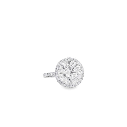 18k White Gold GIA Certified 4.40ct Diamond Engagement Ring