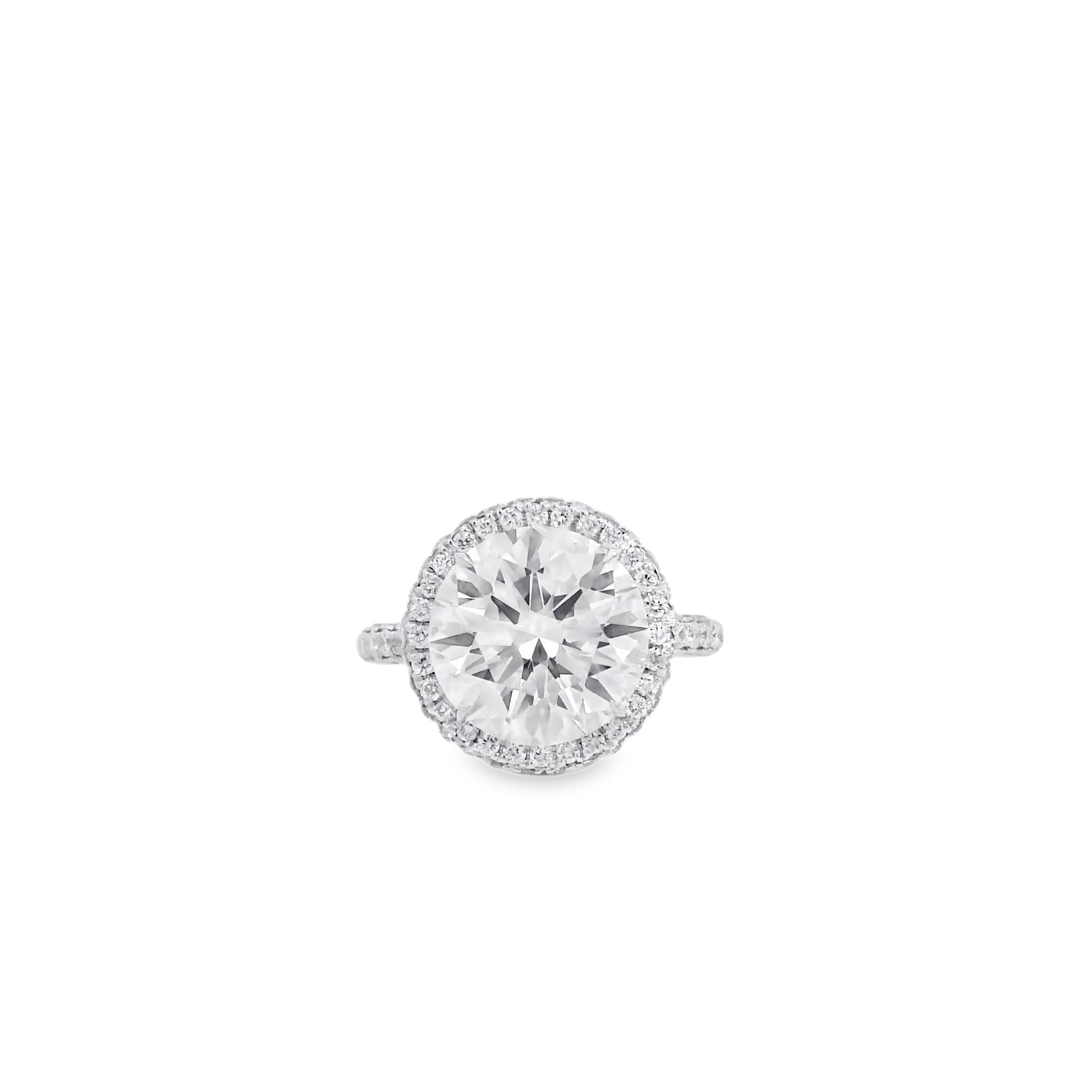 18k White Gold GIA Certified 4.40ct Diamond Engagement Ring