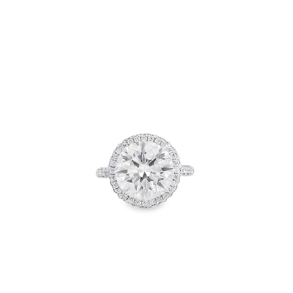 18k White Gold GIA Certified 4.40ct Diamond Engagement Ring
