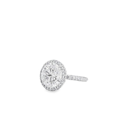 18k White Gold GIA Certified 4.40ct Diamond Engagement Ring