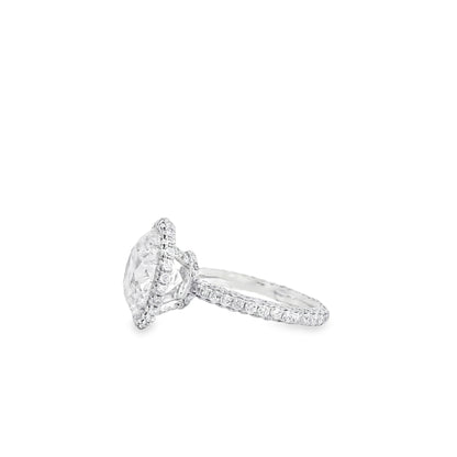 18k White Gold GIA Certified 4.40ct Diamond Engagement Ring