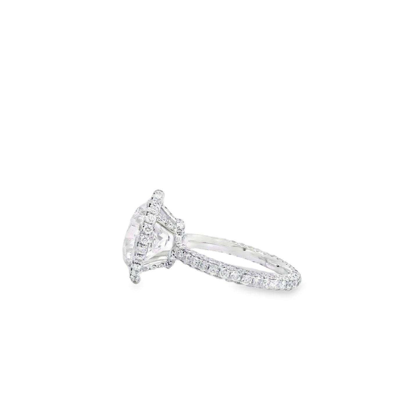 18k White Gold GIA Certified 4.40ct Diamond Engagement Ring