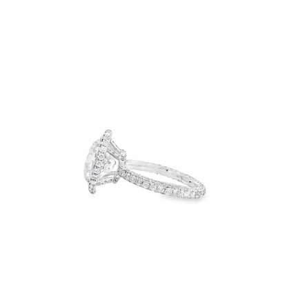 18k White Gold GIA Certified 4.40ct Diamond Engagement Ring