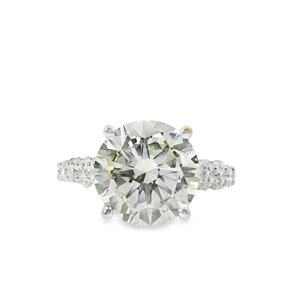 18k White Gold GIA Certified 5.07ctw Diamond Engagement Ring