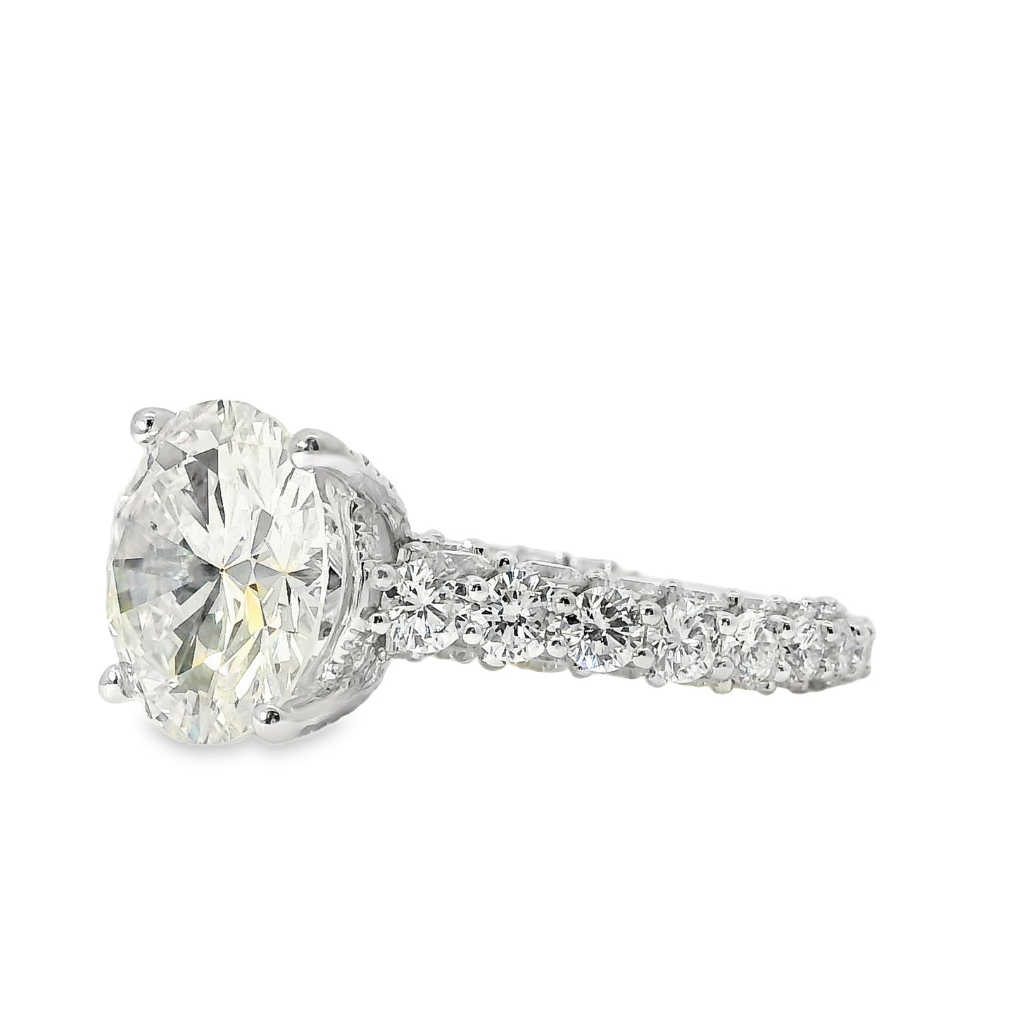 18k White Gold GIA Certified 5.07ctw Diamond Engagement Ring