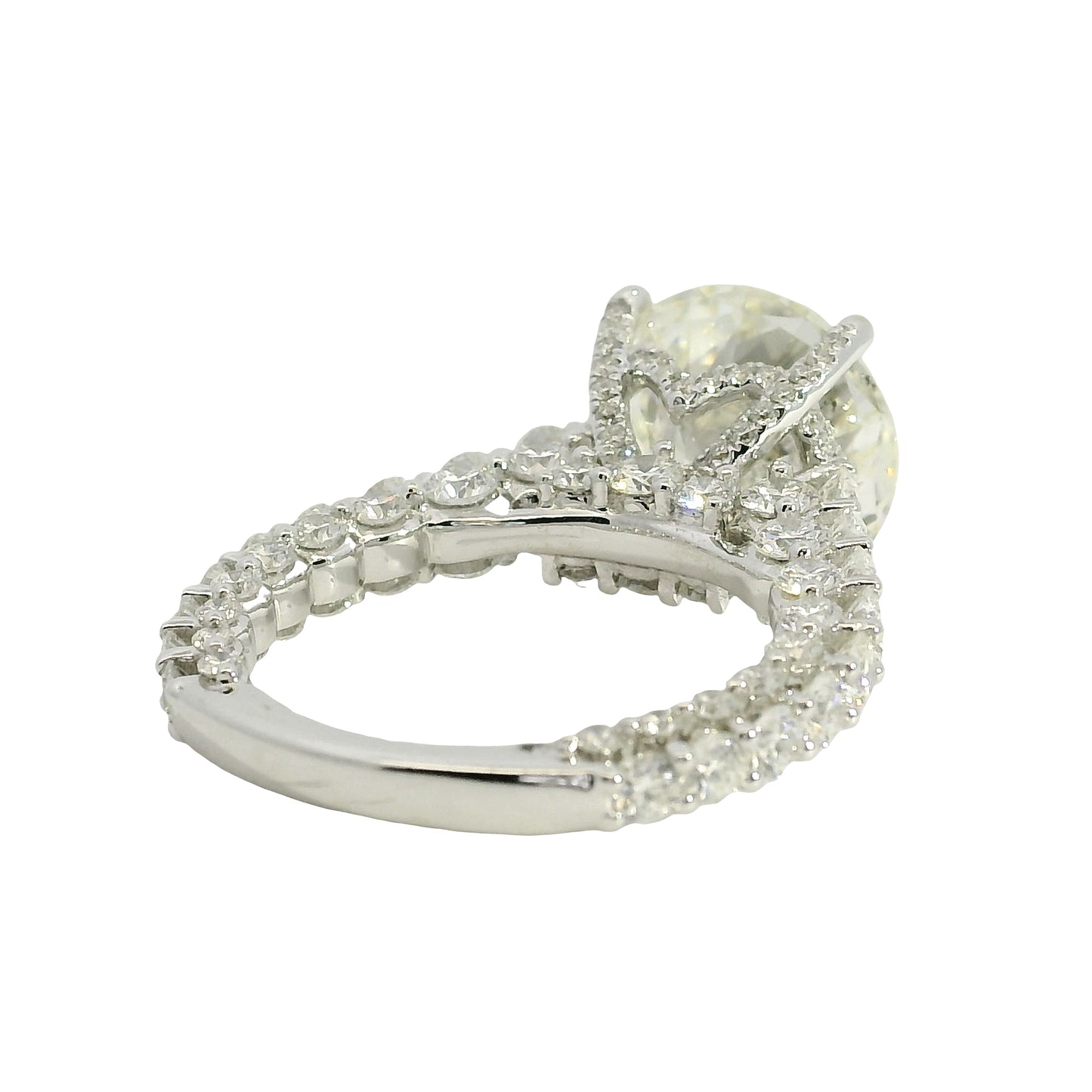 18k White Gold GIA Certified 5.07ctw Diamond Engagement Ring