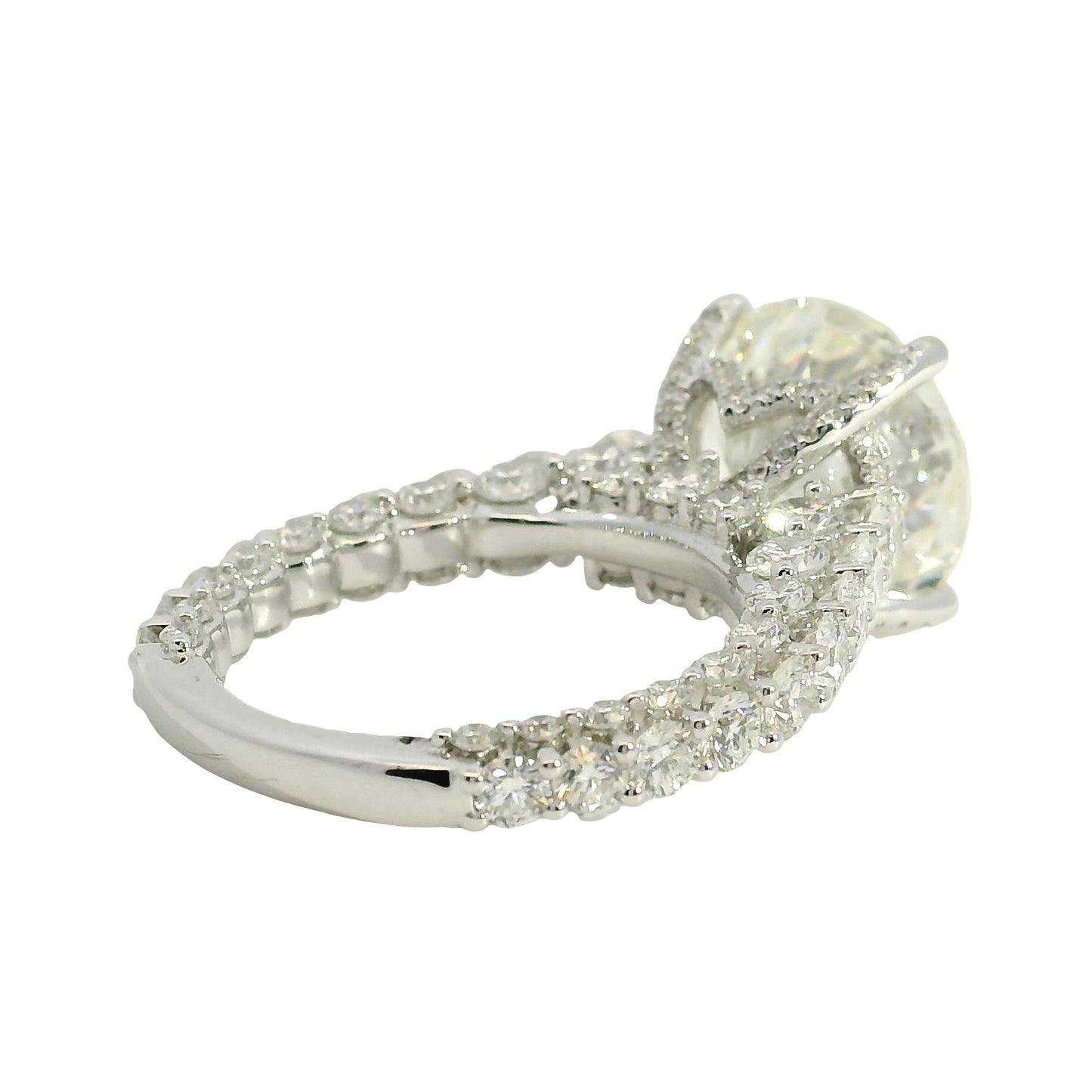 18k White Gold GIA Certified 5.07ctw Diamond Engagement Ring